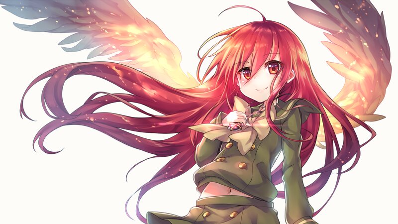 Red-haired Girl with Wings — Red, Serene