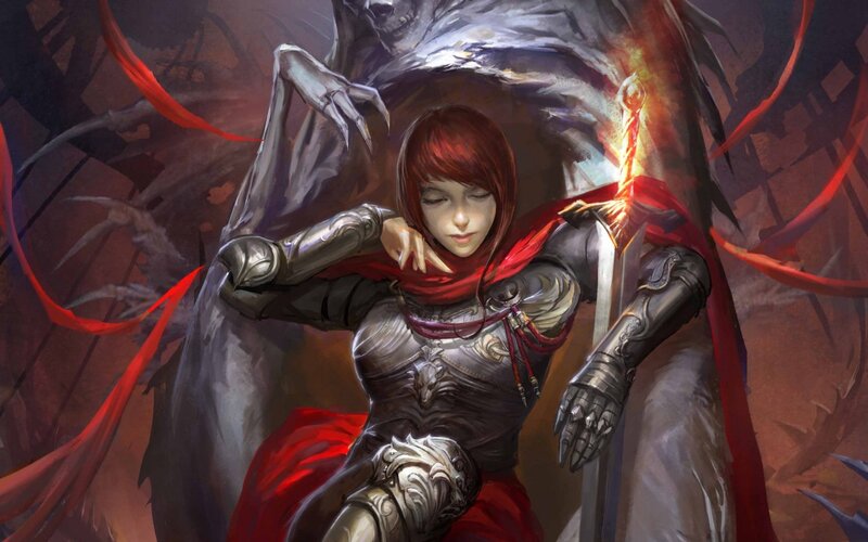 Red-haired Knight in Armor — Red