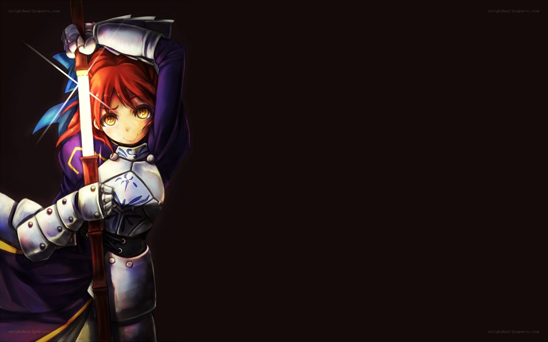 red-haired knight with sword