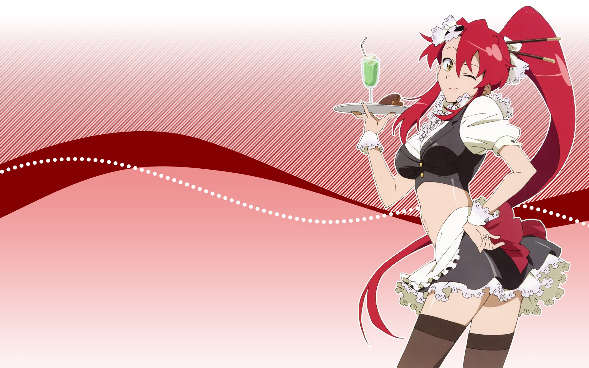 red-haired maid anime character