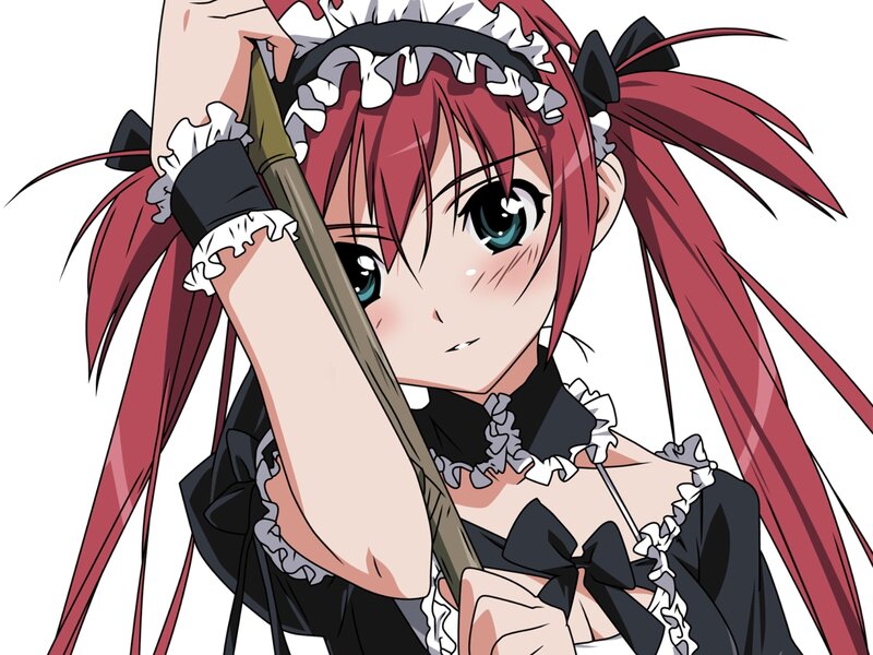 red-haired maid character