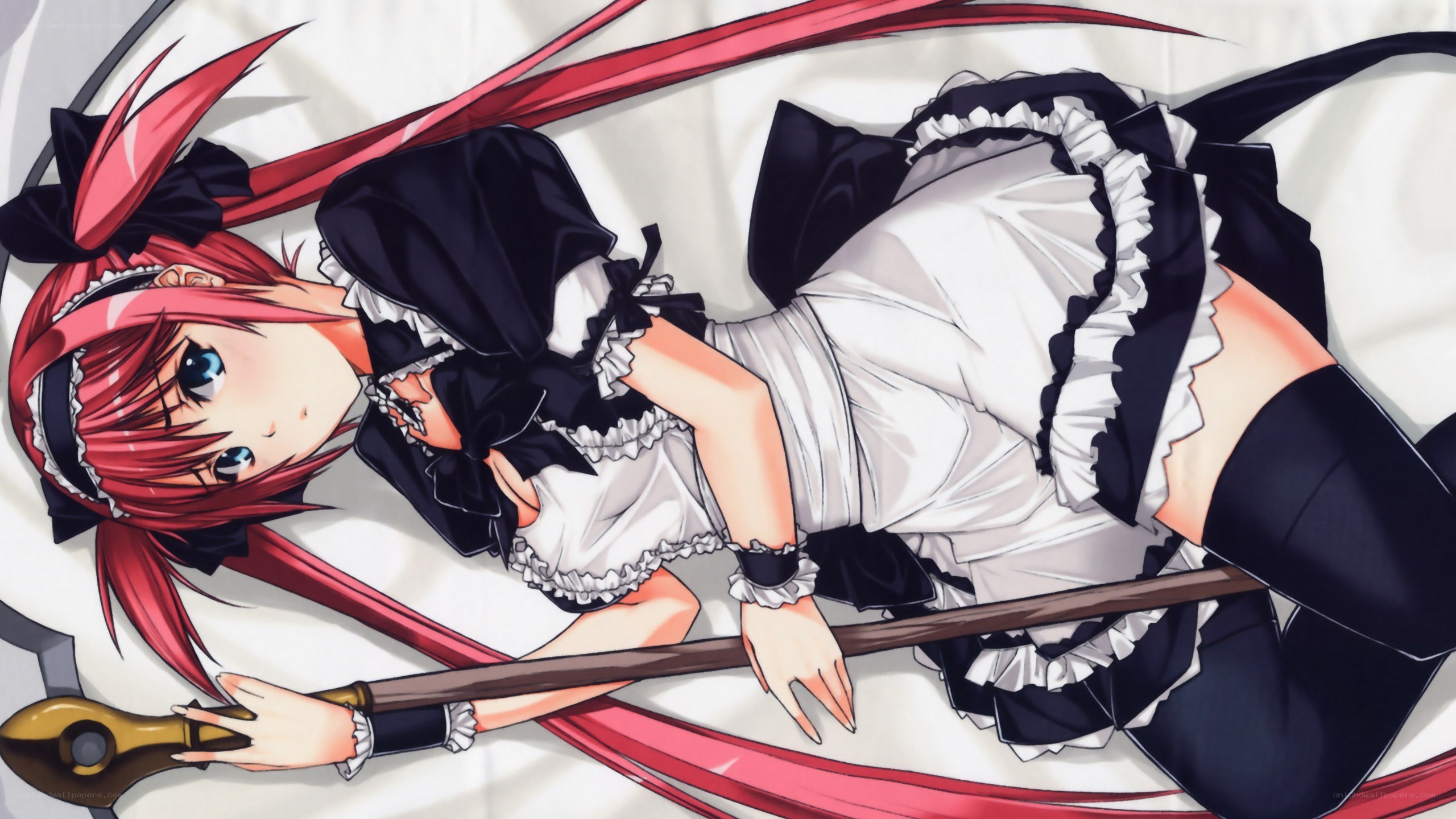 red-haired maid character