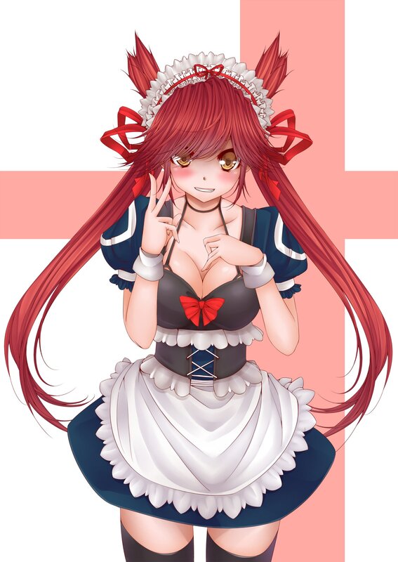 red-haired maid character