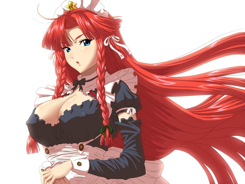 red-haired maid character