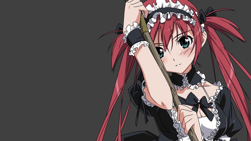 Red-haired Maid Character — Black
