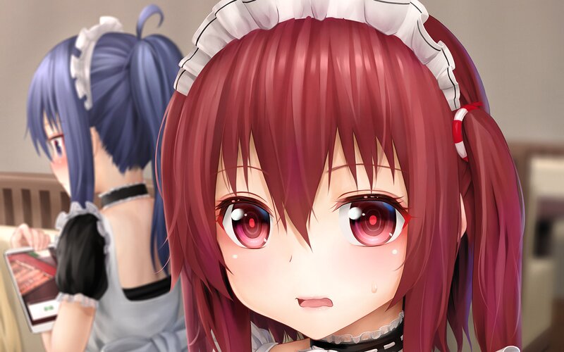 Red-haired Maid Character — Red, Innocent