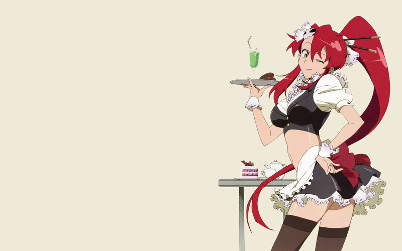 Red-haired Maid Character — Red, Playful, Anime