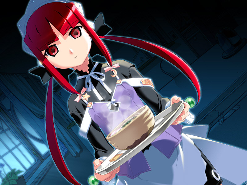 Red-haired Maid Holding Tray