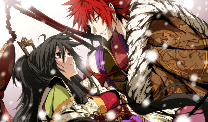Red-haired Man and Black-haired Woman