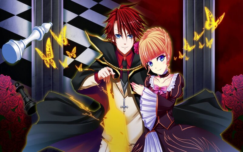 Red-haired Man and Blonde Woman
