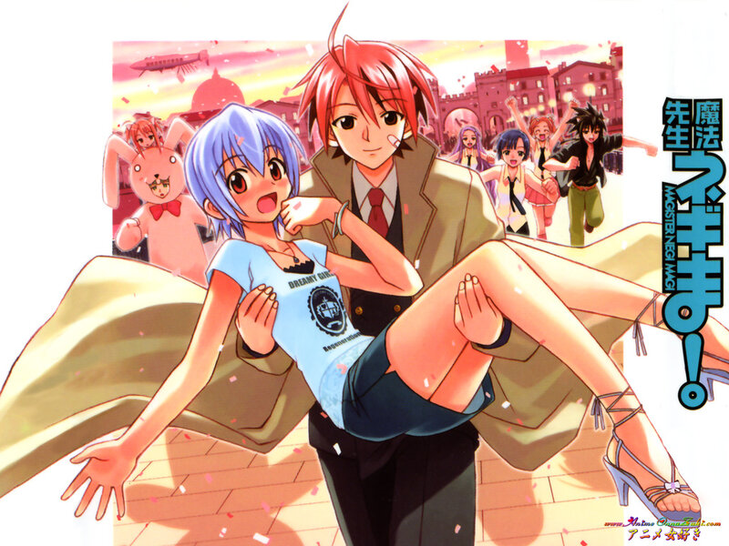 Red-haired Man Carrying Blue-haired Girl