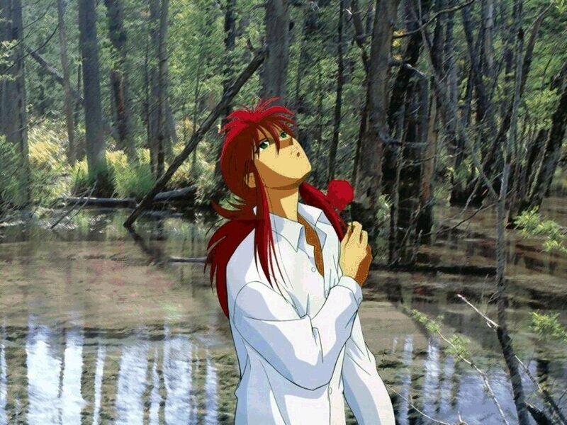 Red-haired Man in Forest — Red