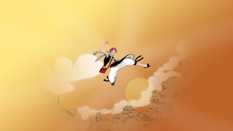 Red-haired Man in Mid-air — Yellow