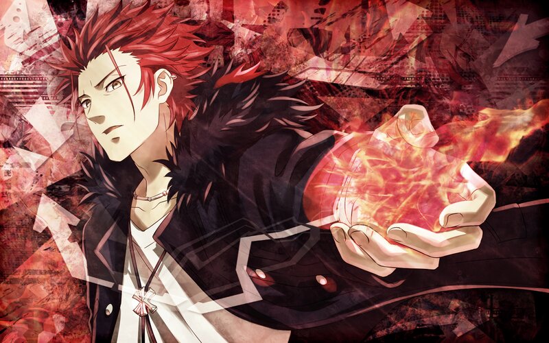 Red-haired Man with Fire — Red, Dramatic
