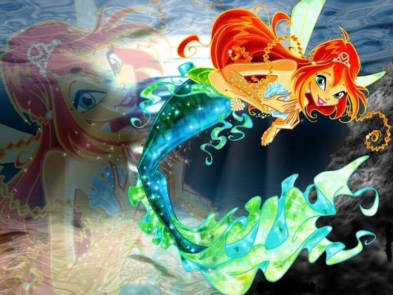 Red-haired Mermaid Character
