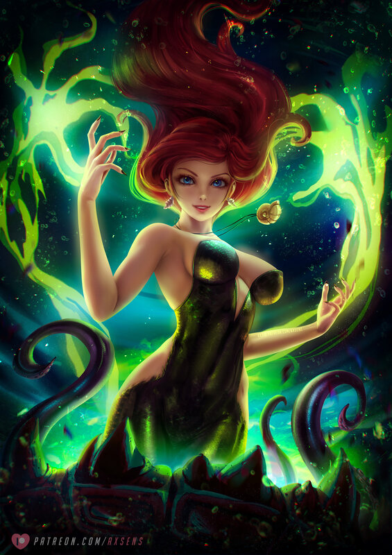 Red-haired Mermaid — Green