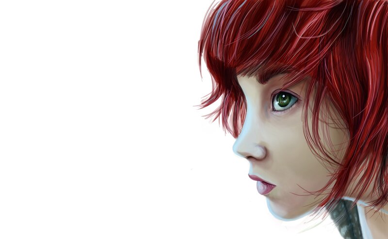 Red-haired Person in Profile
