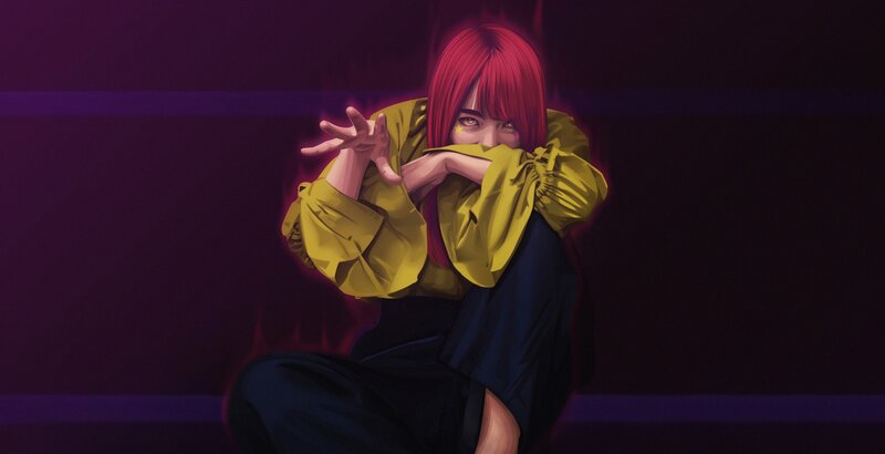 Red-haired Person in Yellow Shirt