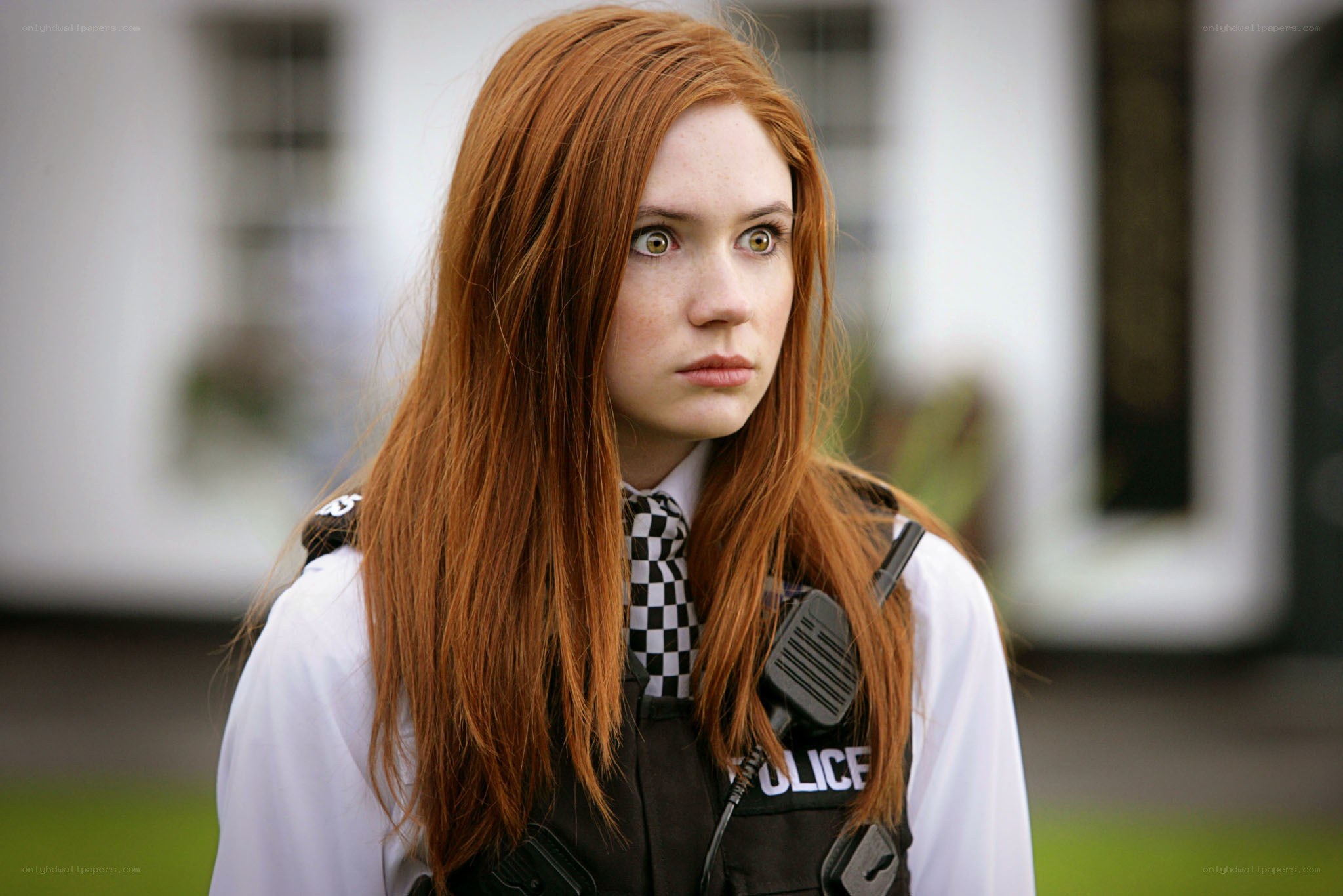 red-haired police officer