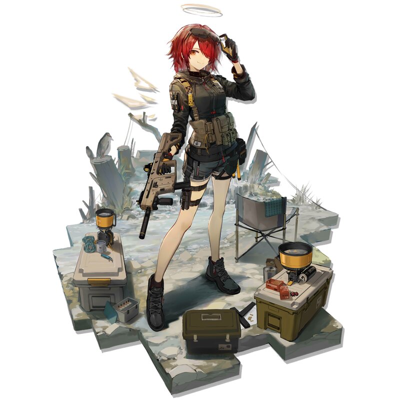 Red-haired Soldier with Rifle — Red