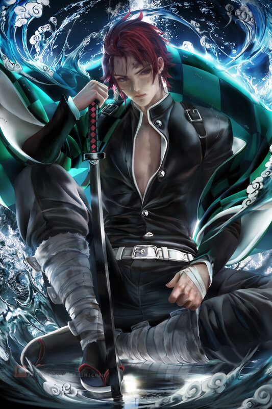 Red-haired Swordsman — Black, Dramatic