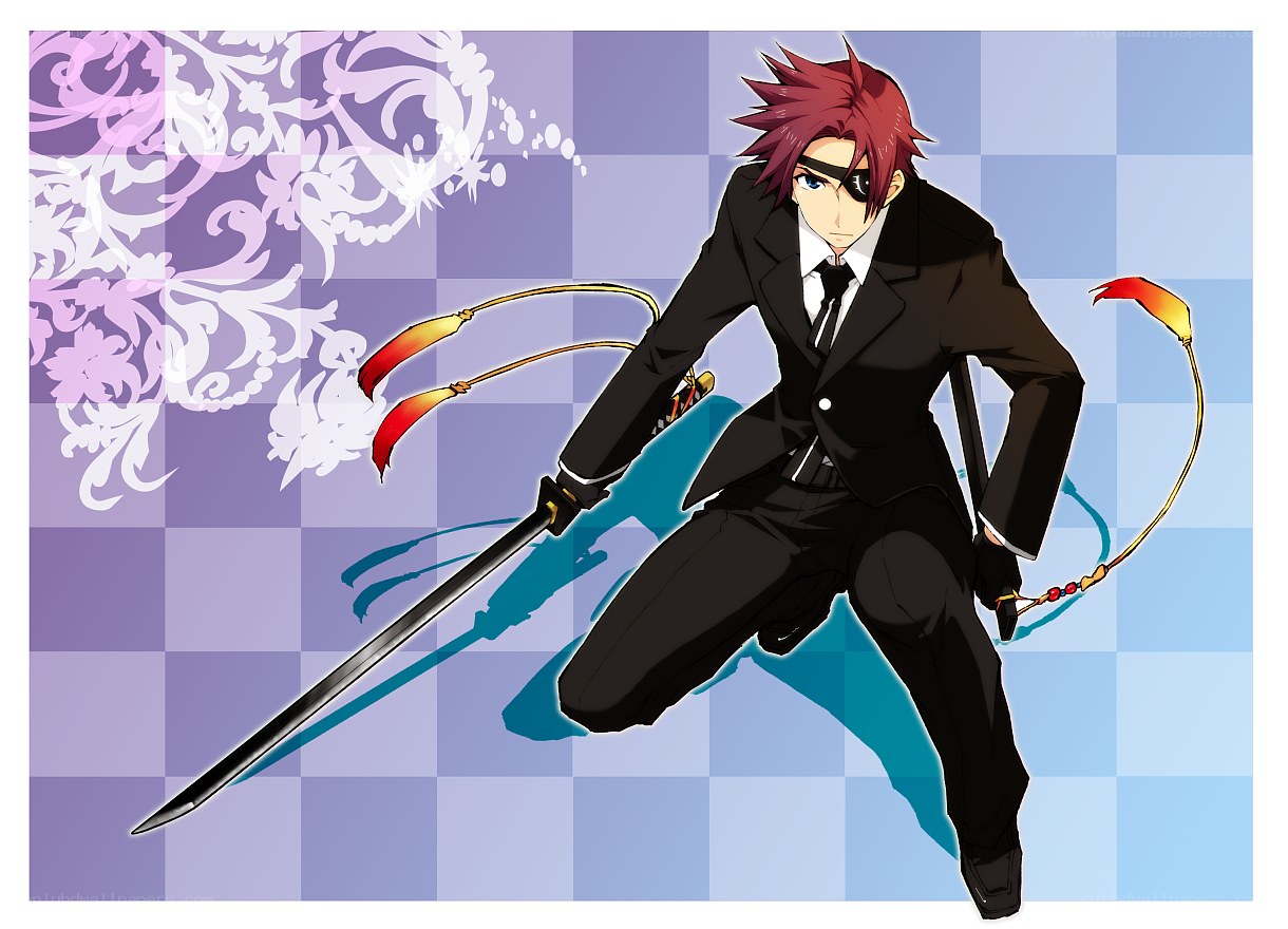Red-haired swordsman in suit