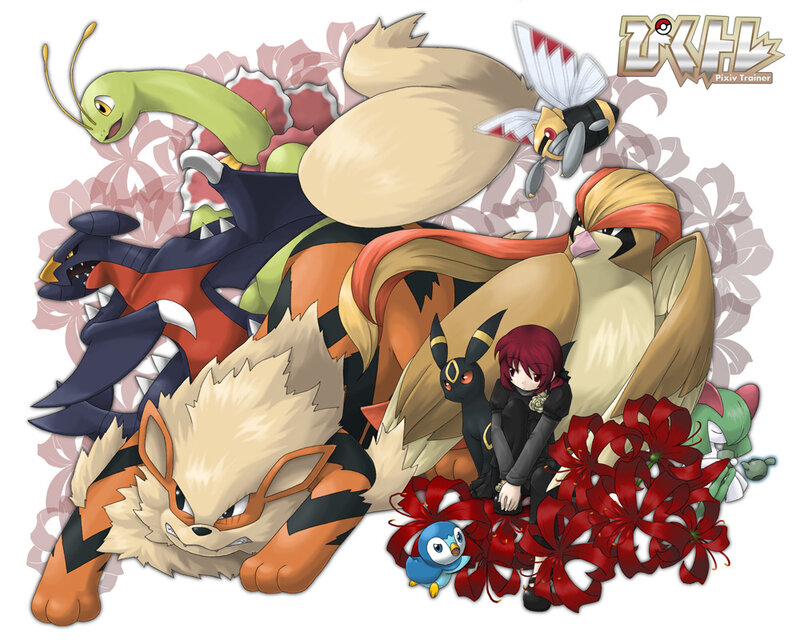 Red-haired Trainer with Pokémon