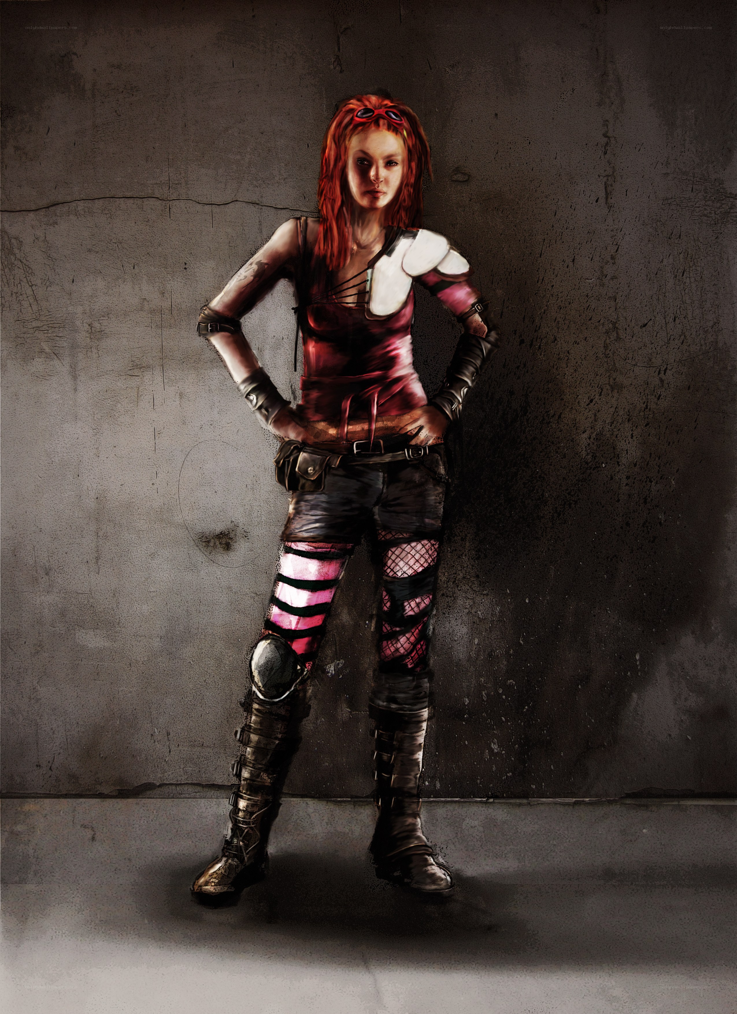 red-haired warrior character