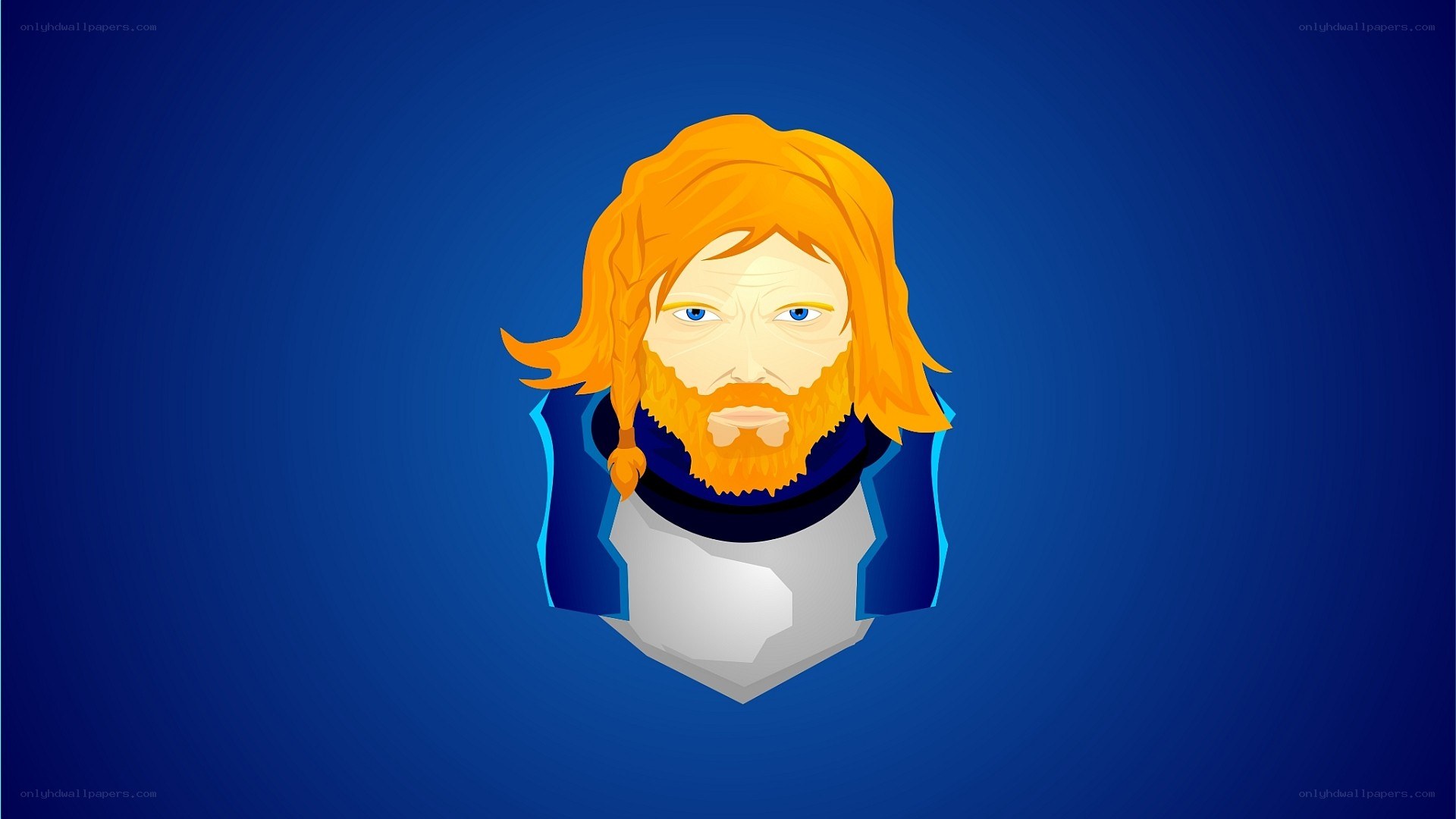 red-haired warrior character