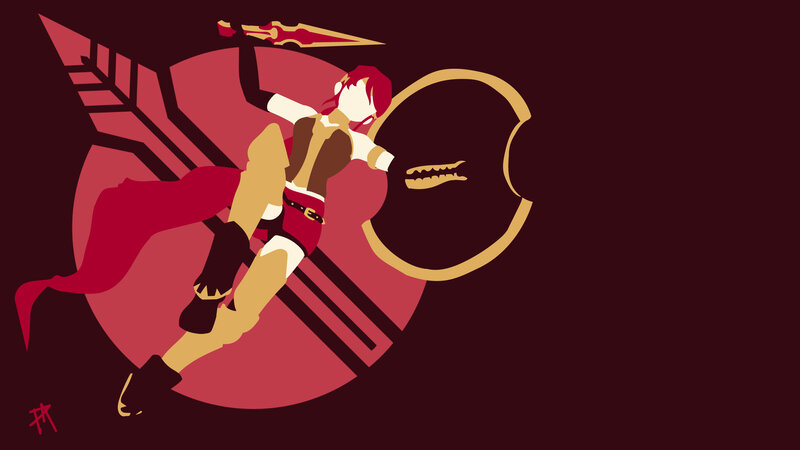 Red-haired Warrior Character — Red, Dramatic