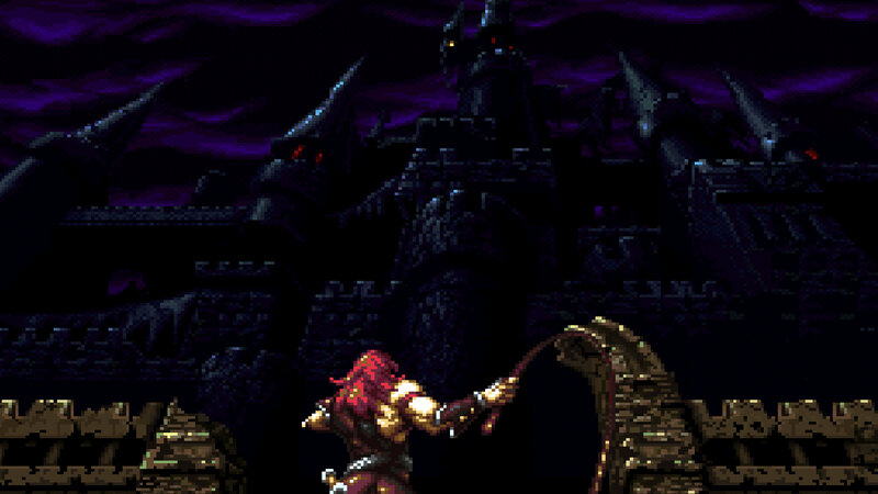 Red-haired Warrior Facing Monster