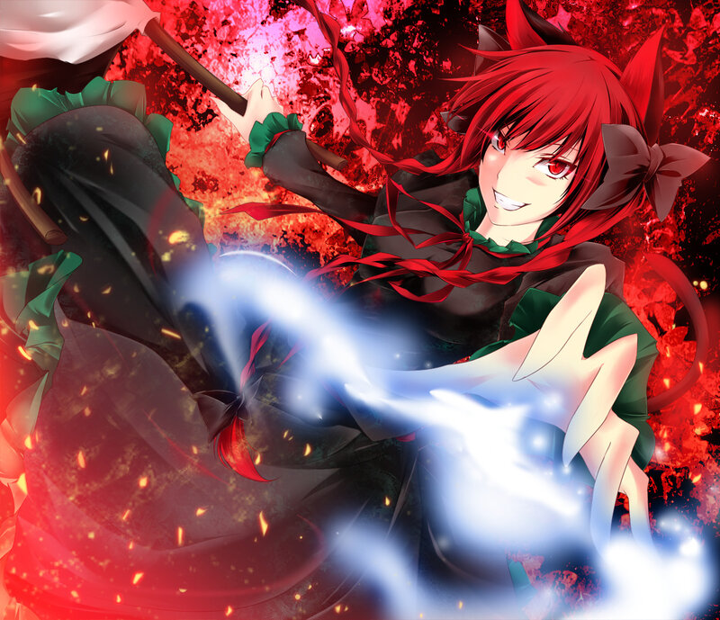 Red-haired warrior in action
