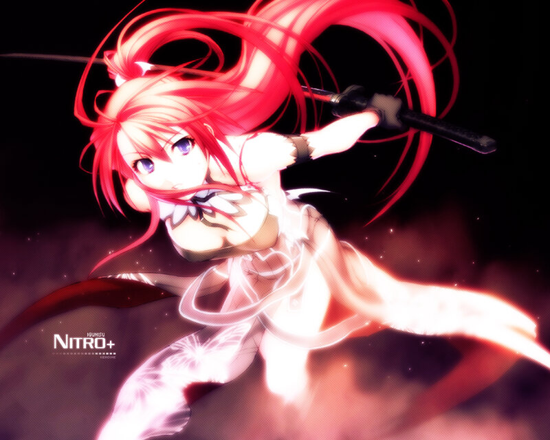 Red-haired warrior in action