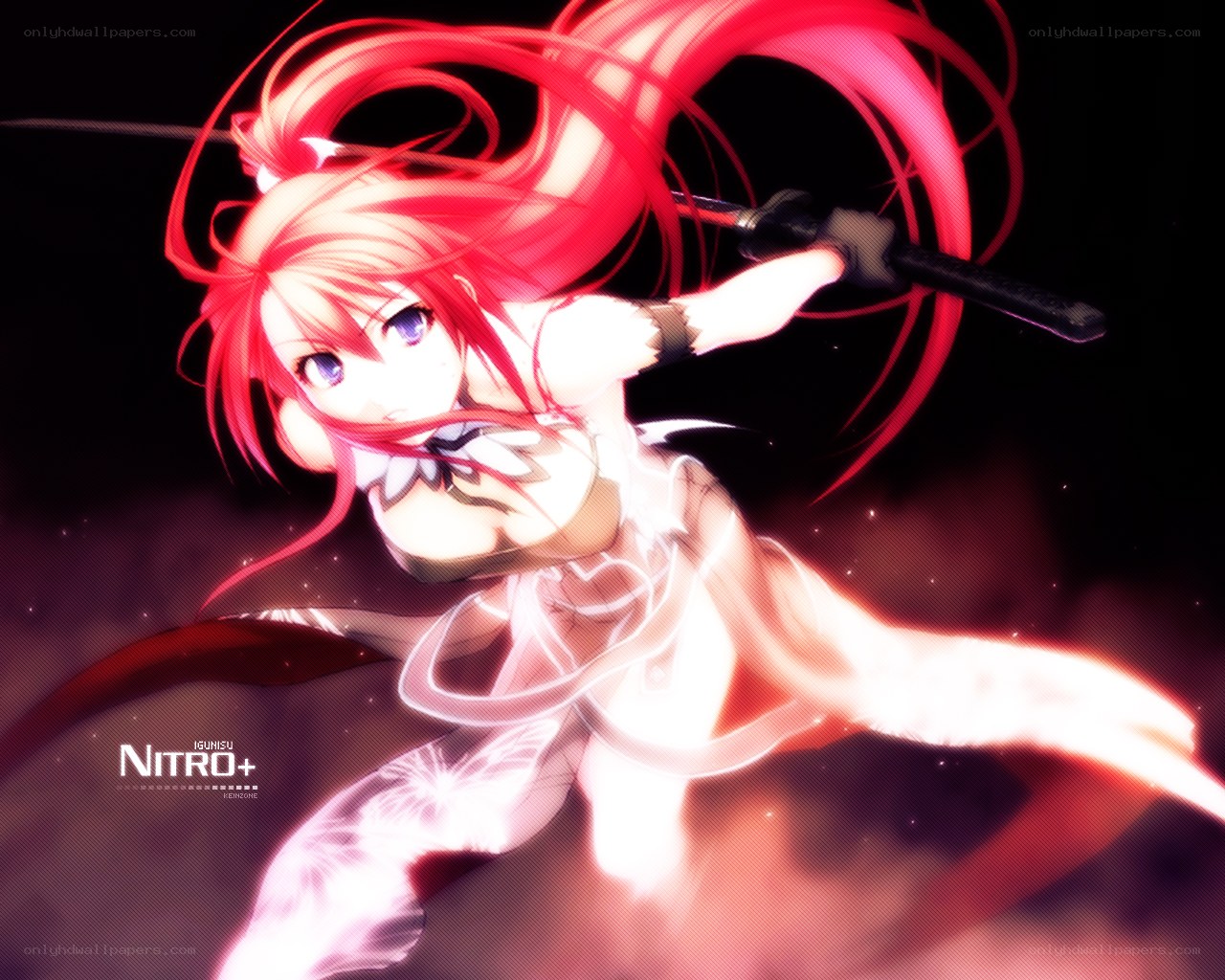Red-haired warrior in action