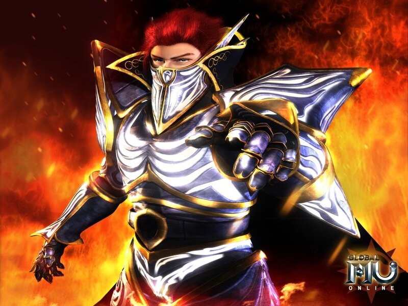 Red-haired Warrior in Armor — Orange