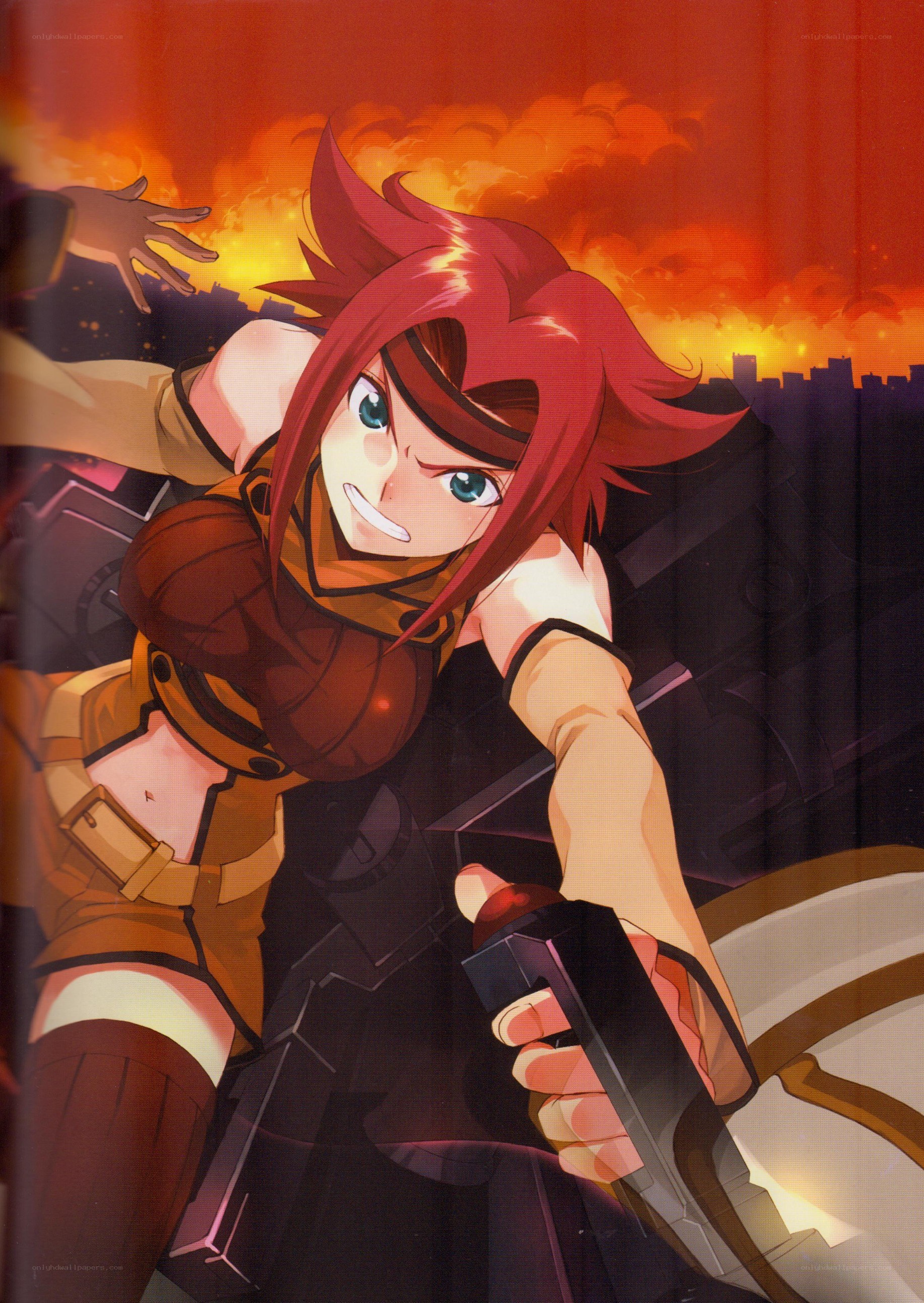 Red-haired warrior in battle