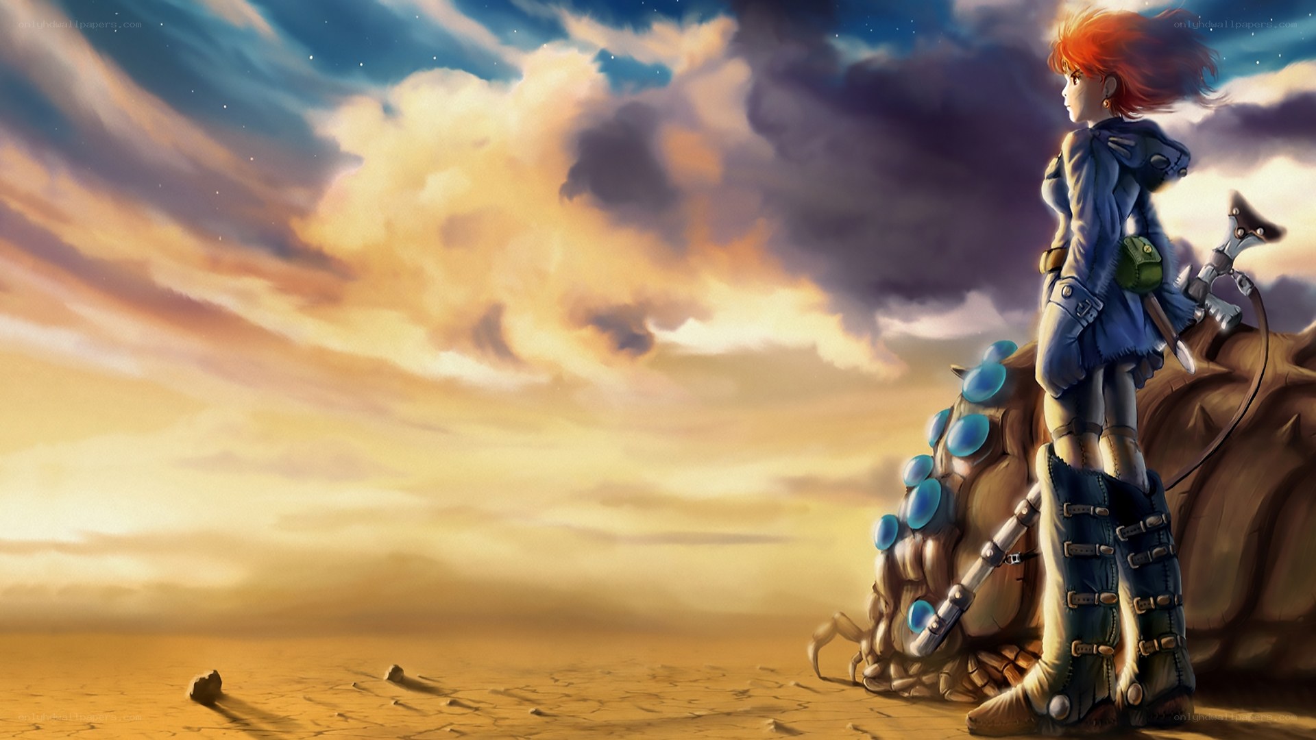 red-haired warrior in desert