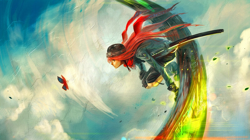 Red-haired Warrior in Flight
