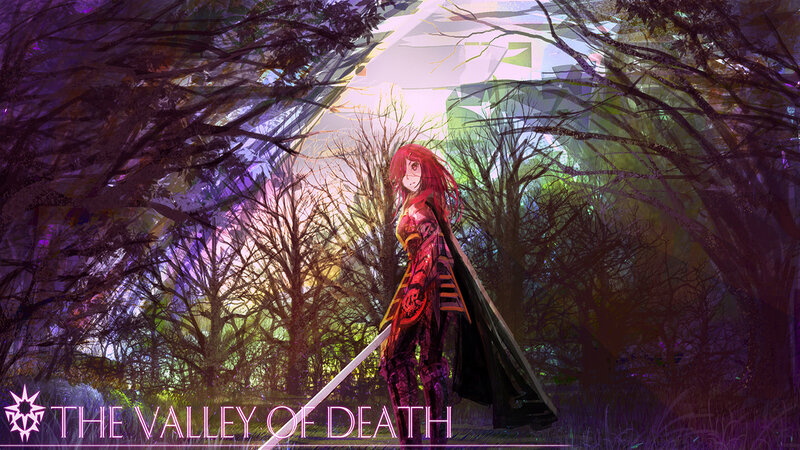 Red-haired Warrior in Forest — Purple