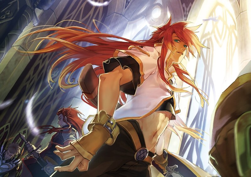 Red-haired Warrior in Motion — Red, Dramatic