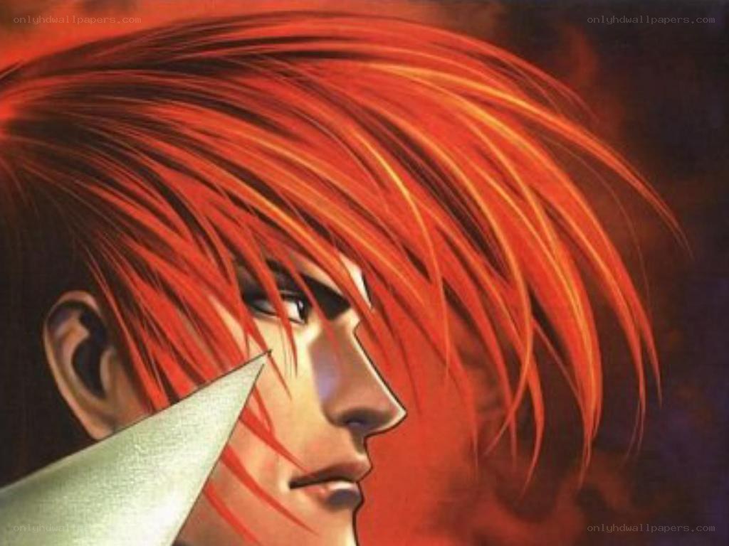 red-haired warrior in profile