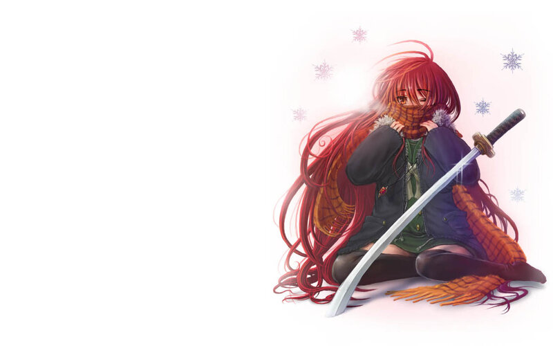 Red-haired warrior in winter
