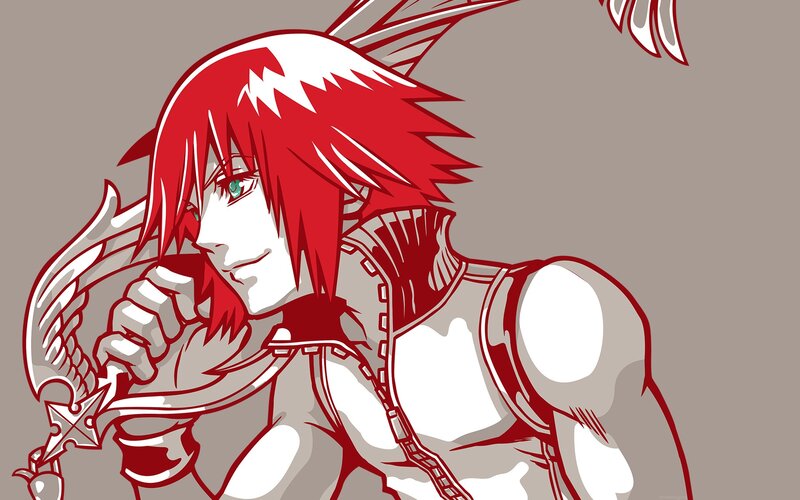 Red-haired Warrior — Red, Dramatic, Manga, Sword