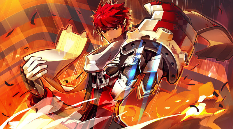 Red-haired Warrior with Armor — Orange
