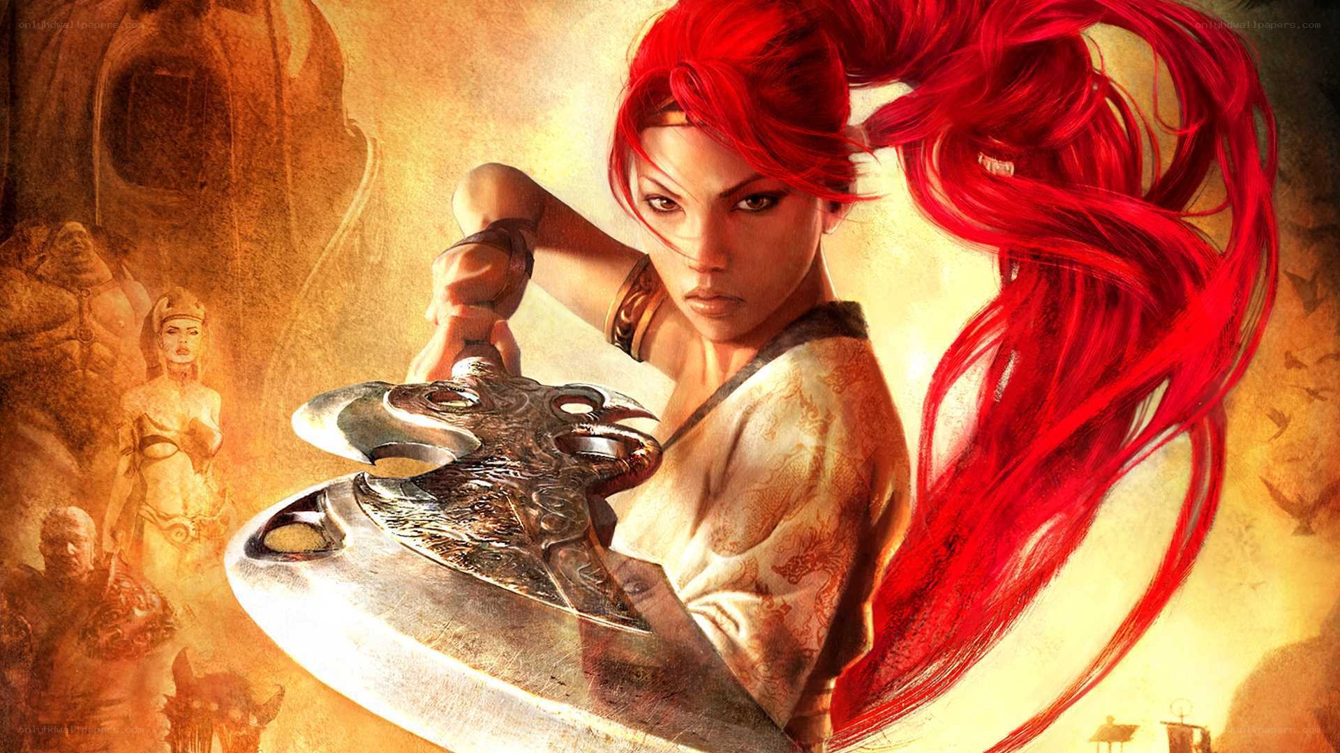 Red-haired warrior with axe