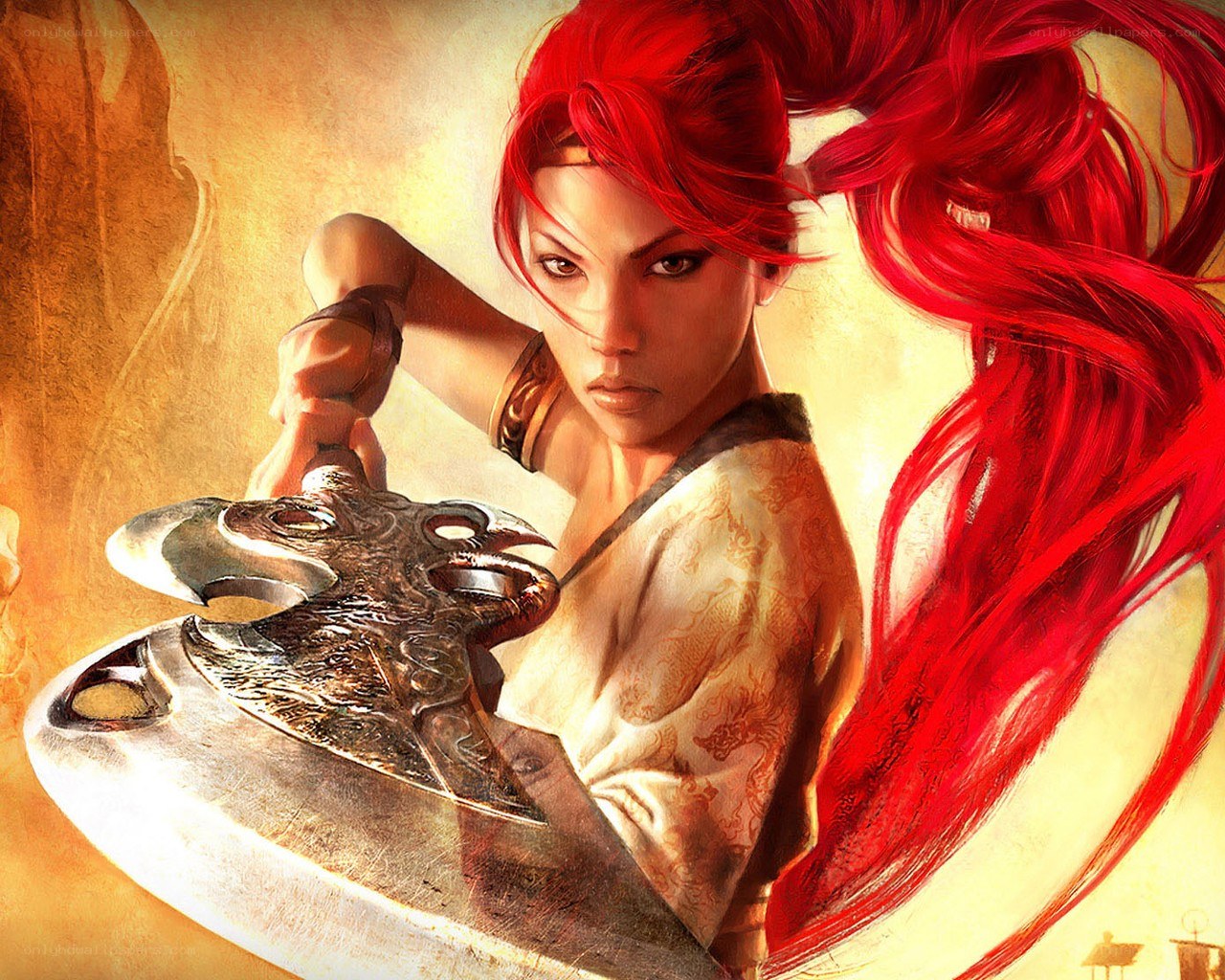 Red-haired warrior with axe