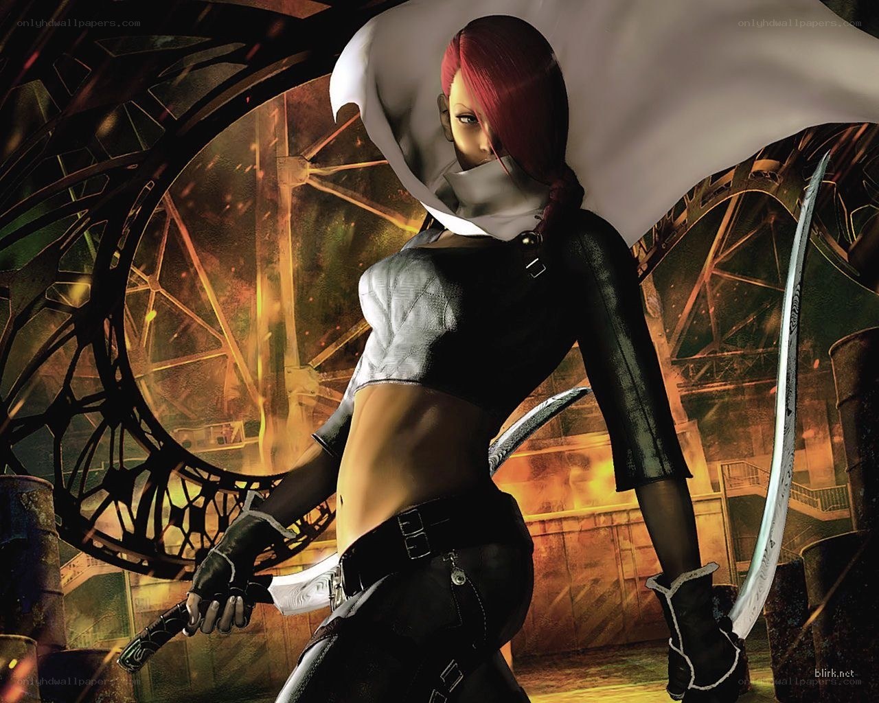 Red-haired warrior with dual blades