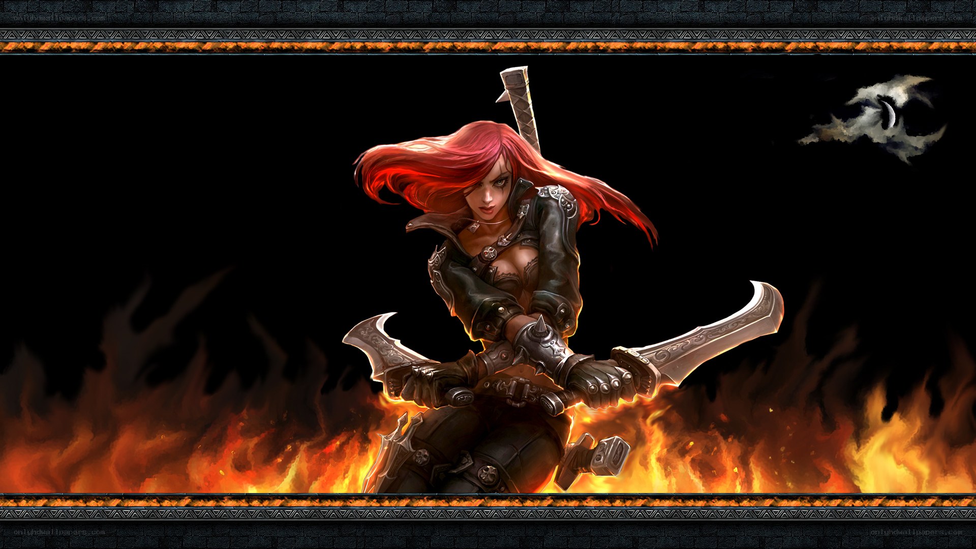 Red-haired warrior with dual blades