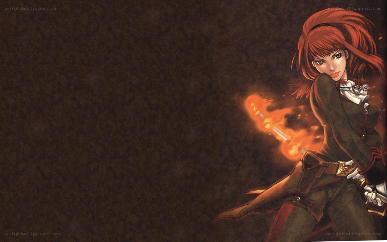 red-haired warrior with fire magic