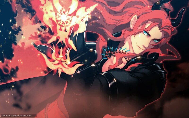 red-haired warrior with fire magic